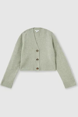Reiss Rixy Wool-Cashmere Cropped CardiganM