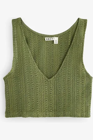 Roxy Above Crochet 100% Cotton Crop TopXL