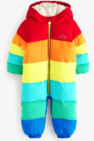 Little Bird Rainbow Striped Shower Resistant Snowsuit12