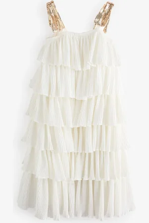 Billieblush Cream Longline Tiered Ruffle Occasion Party Dress6 lat (116 cm)