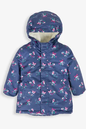 JoJo Maman Bébé Hooded Cosy Lined Printed Parka Jacket1.5