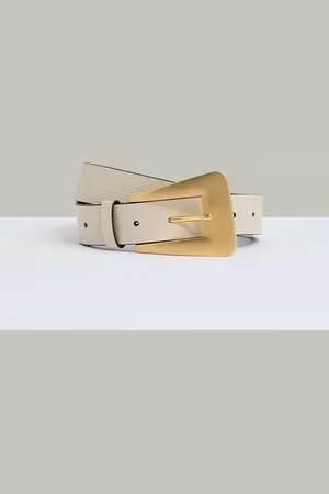 Reiss Louisa Leather Statement Buckle BeltL