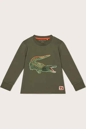 Monsoon Crocodile Print Long Sleeve 100% Cotton Top2