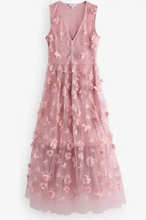 Next 3D Floral Print Textured V-Neck Maxi Dress42