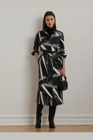 Ralph Lauren Twill Patterned Belted Shirt Dress40