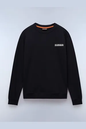 Napapijri Sovana Crew Neck 100% Cotton Black SweatshirtM