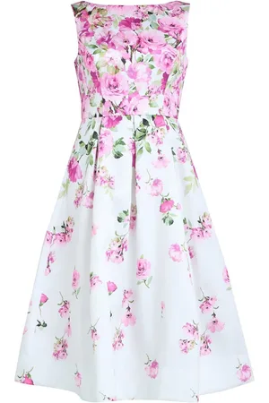 Gina Bacconi Pink Sophia Floral Print Midi Dress42
