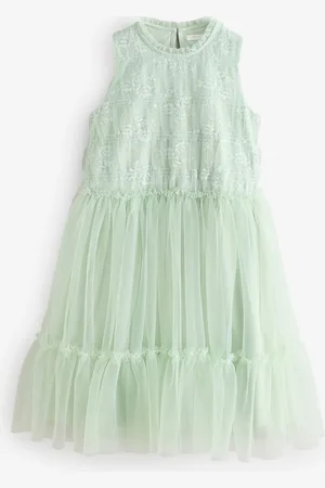 Next Tiered Mesh & Lace Bridesmaid Dress (3-16yrs)8 lat (128 cm)