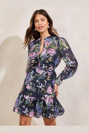 Lipsy London Floral Woven Mini Shirt Dress34
