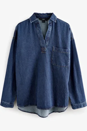 Next Relaxed Easy 100% Cotton Denim Shirt42 Wysoki