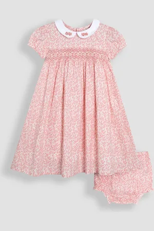 JoJo Maman Bébé Floral Smocked Woven Dress110116 cm
