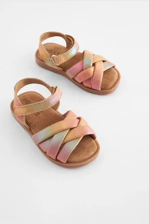 Next Leather Woven Sandals With Touch FasteningEU 34.5 (UK 2)