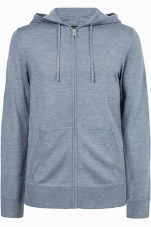 AllSaints Bluza z kapturem AllSaints Mode z wełny merino zapinana na zamekXXL