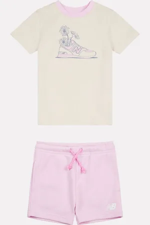 New Balance Kids Floral Graphic 100% Cotton T-Shirt & Short Set8086 cm