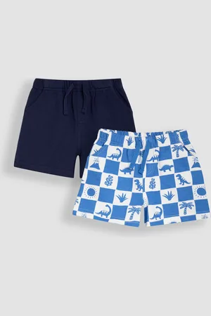 JoJo Maman Bébé Printed & Plain Shorts 2 Pack110116 cm