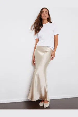 Threadbare Maxi Satin Slip Skirt38