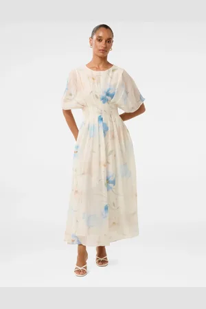 Forever New Eve Seam Detail Midi Dress with a Touch Of Linen36