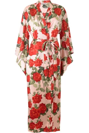 Their Nibs Rose Flared Sleeve Recycled Satin RobeS