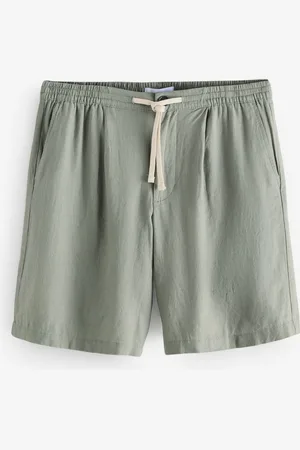 Threadbare Loose Fit Linen Blend Pleated Shorts34 R