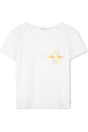 Billieblush Back Graphic Logo Short Sleeve 100% Cotton White T-Shirt5 lat (110 cm)