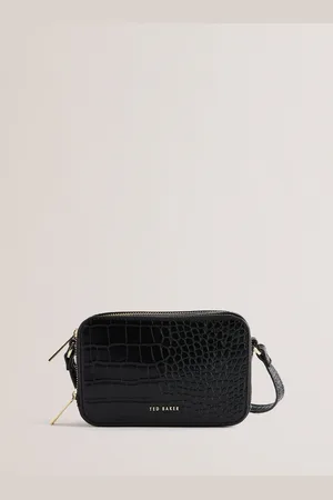 Ted Baker Stina-Double Zip Croc Effect Mini Camera BagJeden