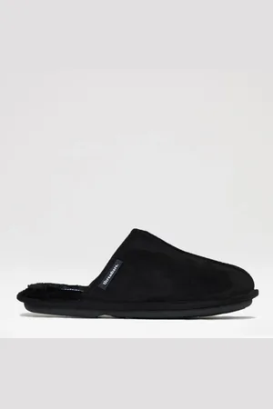 Threadbare Faux Fur Lined Suedette Mule SlippersUK 11