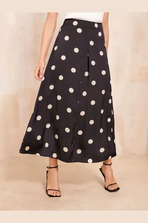 Friends Like These Satynowa spódnica maxi w kropki 46