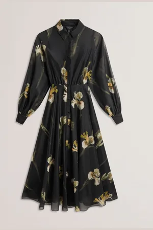 Ted Baker Liorra Printed Organza Belted Midi Dress36