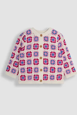 JoJo Maman Bébé Classic Crochet Cardigan98104 cm