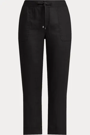 Ralph Lauren Spodnie Curve z troczkami, 100% len26