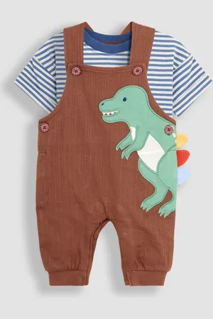 JoJo Maman Bébé 2-Piece Appliqué Dungarees & T-Shirt Set7480 cm