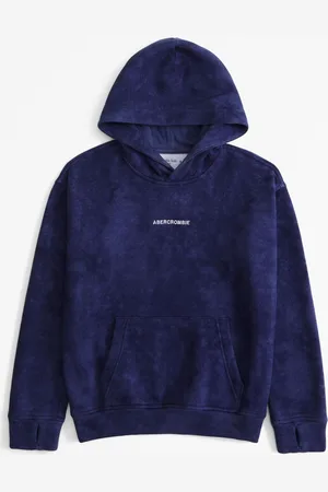 Abercrombie & Fitch Blue Washed Logo Back Print Hoodie17