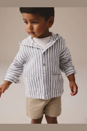 Next Long Sleeve Stripe Hooded Shirt (3mths-7yrs)2