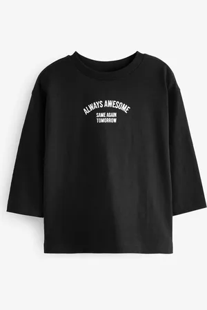 Next 100% Cotton Long Sleeves Semi Plain T-Shirt (3mths-7yrs)6