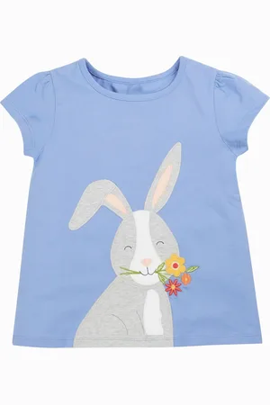 Frugi Blue Cassia Appliqué 100% Organic Cotton T-Shirt128134 cm