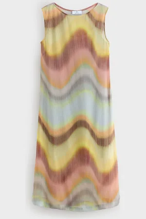 Paul Smith Pink Mesh Pleat Swirl Midi Dress34