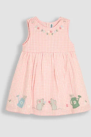 JoJo Maman Bébé Appliqué Gingham Summer Dress8692 cm