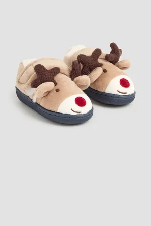 JoJo Maman Bébé Christmas Reindeer Slipper ShoesEU 27 (UK 9)