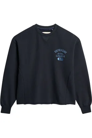 Superdry Luźna bluza dresowa o skróconym kroju z okrągłym dekoltem Athletic, 100% bawełna40
