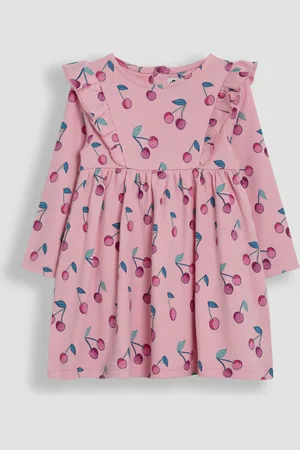 JoJo Maman Bébé Cherry Frill Sleeve Rib Dress6