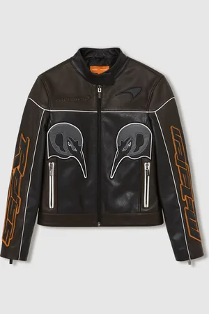 Reiss Champion McLaren F1 Team Leather Biker Jacket38