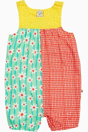 Frugi Green Summer Printed 100% Organic Cotton Dungarees6874 cm