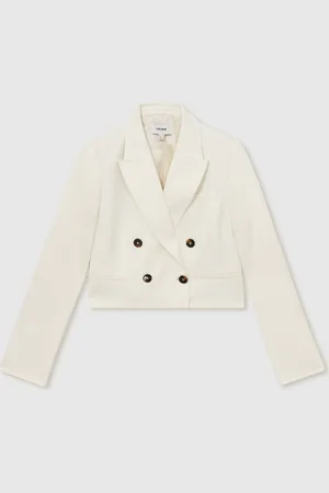 Reiss Millie Double-Breasted Cropped Blazer42