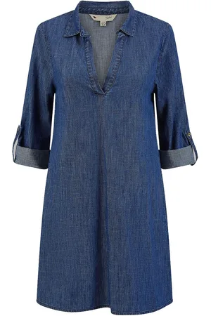 Yumi Chambray 100% Cotton Tunic With Pockets36