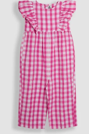 JoJo Maman Bébé Frill Shoulder 100% Cotton Jumpsuit6