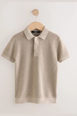 Next 100% Cotton Short Sleeve Knitted Popper Polo Shirt (3-16yrs)4 lat (104 cm)