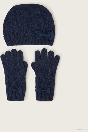 Monsoon Sparkle Bow Hat and Gloves Set6