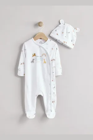 Next Zestaw niemowlęcy Born in 2025: pajacyk i czapka, 100% bawełny (0