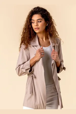 Roman Tie Waist Longline Jacket42