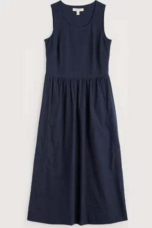 Seasalt Cornwall Madder Jersey Woven Mix Sleeveless DressEU 46 (UK 18)